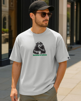 BEWAKOOF Graphic Print Men Round Neck Grey T-Shirt