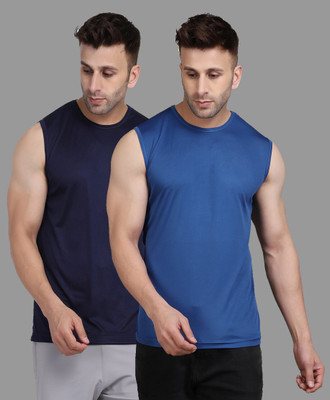 INDIZO Solid Men Round Neck Multicolor T-Shirt
