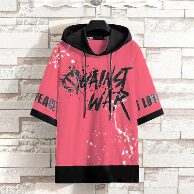 NB NICKY BOY Typography Men Round Neck Pink T-Shirt