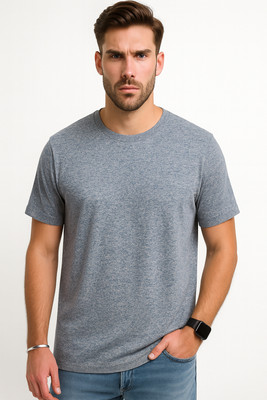 JUARI BE A GENTLEMAN Striped Men Round Neck Black T-Shirt