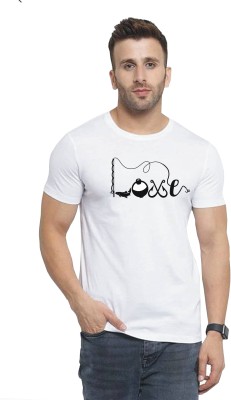 Tee town Printed Men Round Neck White T-Shirt