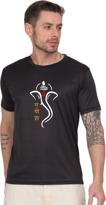 ARTIYAN Graphic Print Men Round Neck Black T-Shirt