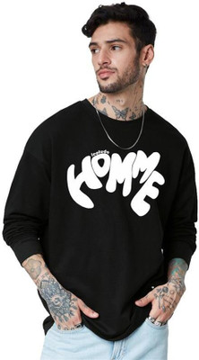 Leotude Printed Men Round Neck Black T-Shirt