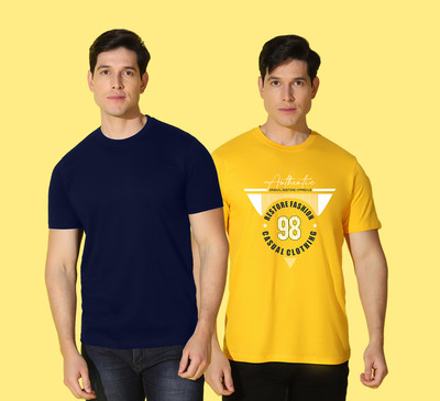 WOOSTRO Graphic Print Men Round Neck Multicolor T-Shirt