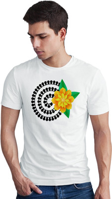 Seek Buy Love Printed Men Round Neck White T-Shirt