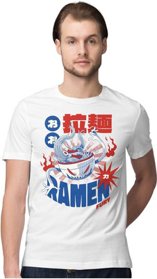 KRYONIX Printed Men Round Neck White T-Shirt