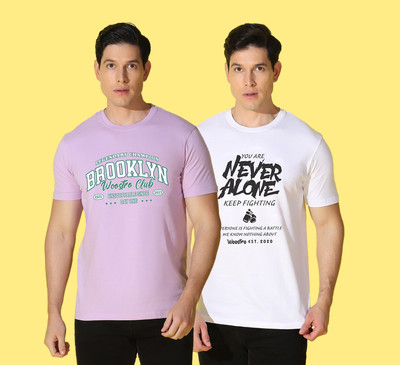 WOOSTRO Typography Men Round Neck Multicolor T-Shirt