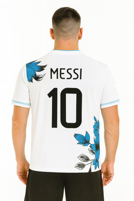 MSV Printed Men V Neck White T-Shirt