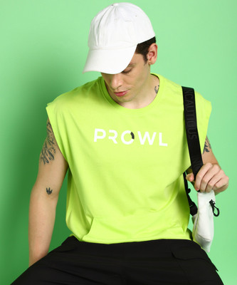 Tiger Shroff - PROWL Printed Men Round Neck Light Green T-Shirt