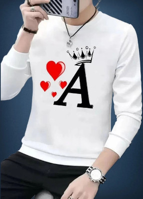 Shopaholic Printed Men Round Neck White T-Shirt