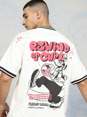 HIGHLANDER Printed Men Round Neck White T-Shirt
