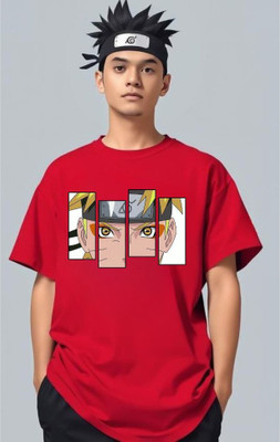 BLOSSOMTRADER Graphic Print Men Round Neck Red T-Shirt