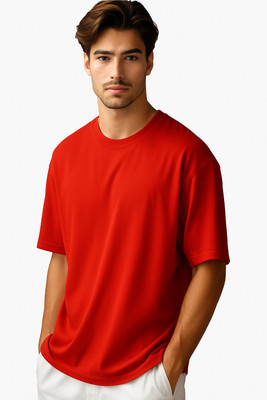 GRIFFON VINCERO Solid Men Round Neck Red T-Shirt
