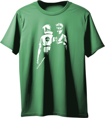 VIRAJ VINTAGE Printed Men Round Neck Green T-Shirt