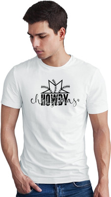 Seek Buy Love Printed Men Round Neck White T-Shirt
