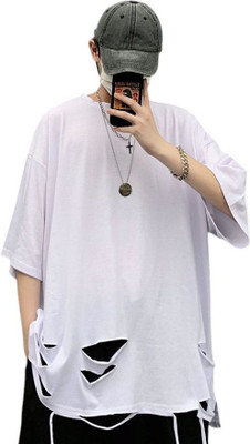 A2R FASHION Solid Couple Round Neck White T-Shirt