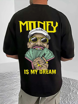 Benny Brooks Graphic Print Men Round Neck Black T-Shirt