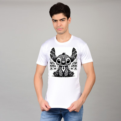 Ridawear Graphic Print Men Round Neck White T-Shirt