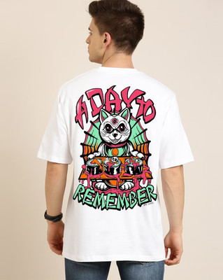 clickwell Printed Men Round Neck White T-Shirt