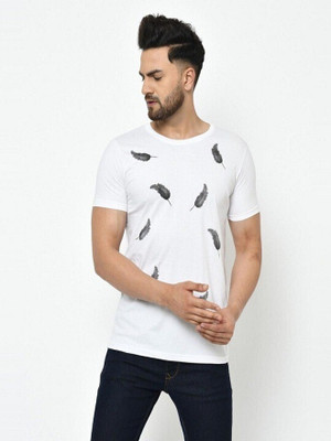 TEE TREE Printed Men Round Neck White T-Shirt