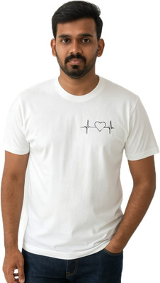 purycot Solid Men Round Neck White T-Shirt