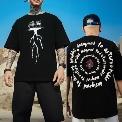 Brukks Solid Men Round Neck Black T-Shirt
