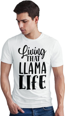 Seek Buy Love Printed Men Round Neck White T-Shirt