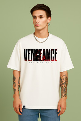 DESIREBEL Printed Men Round Neck White T-Shirt