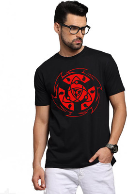 BROTEES Printed Men Round Neck Black T-Shirt