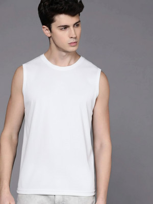 Jangoboy Solid Men Round Neck White T-Shirt