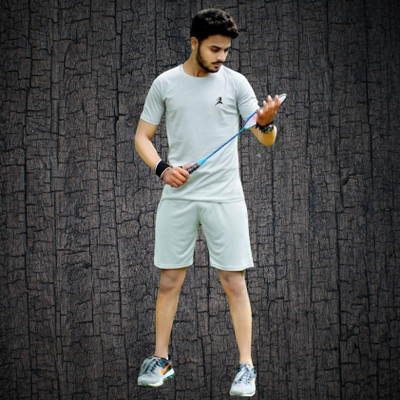 DEVARSH ENTERPRISES Solid Men Round Neck Grey T-Shirt