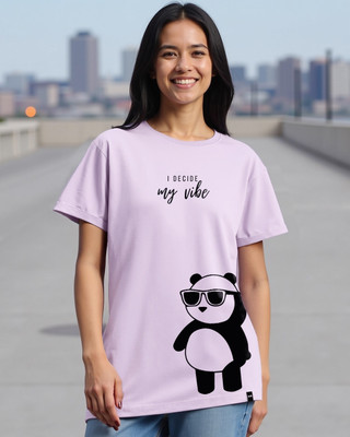 BEWAKOOF Graphic Print Women Round Neck Purple T-Shirt