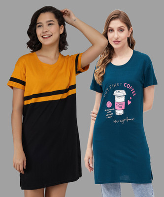 DreamBe Women Nightshirts(Multicolor)