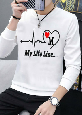 US COLLECTION Printed, Typography Men Round Neck White T-Shirt