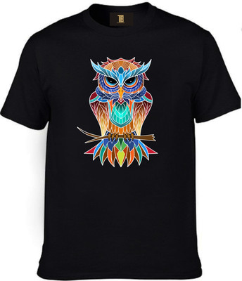 Trendifyteez Printed Couple Round Neck Black T-Shirt