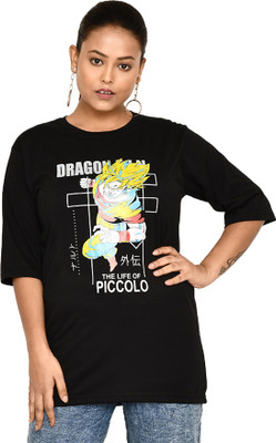 altius Printed Women Round Neck Black, Yellow, Orange T-Shirt