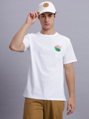 Converse Chevron/Zig Zag Men Round Neck White T-Shirt
