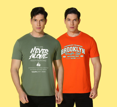 WOOSTRO Typography Men Round Neck Multicolor T-Shirt