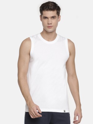 Macroman M-Series Solid Men Round Neck White T-Shirt