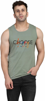 Cryptic Printed Men Round Neck Light Green T-Shirt