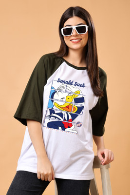 SWIFTLY Graphic Print Women Round Neck Light Green T-Shirt