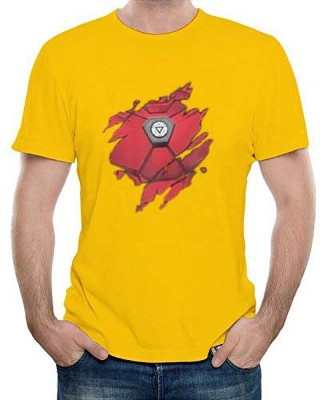 Code yellow Printed Men Round Neck Yellow T-Shirt