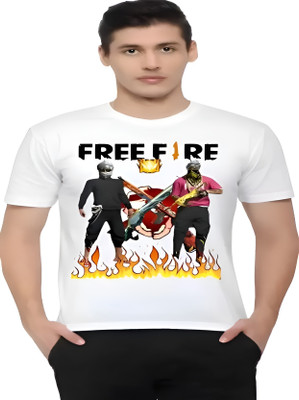 GAYU Printed Men Round Neck White T-Shirt