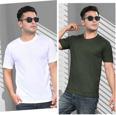RYPD ENTERPRISE Self Design Men Round Neck Green T-Shirt