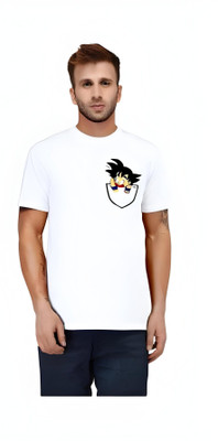 Royal Creations By Rv Printed Men Round Neck White T-Shirt