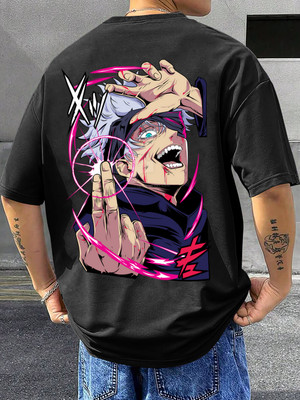 TripBroz Graphic Print Men Round Neck Black T-Shirt