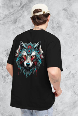 Dark Drive Printed Men Round Neck Black T-Shirt