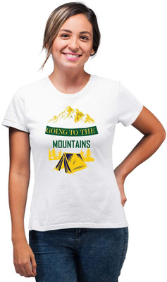SmarTee Street Printed Women Round Neck White T-Shirt