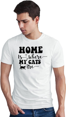 Seek Buy Love Printed Men Round Neck White T-Shirt