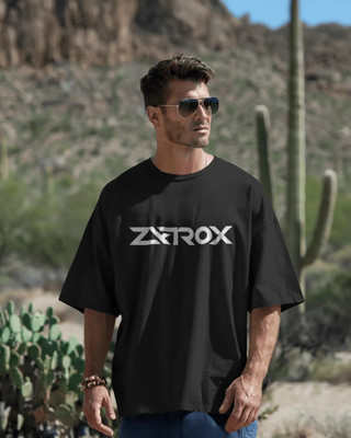 silver moon clothing Printed Men Round Neck Black T-Shirt